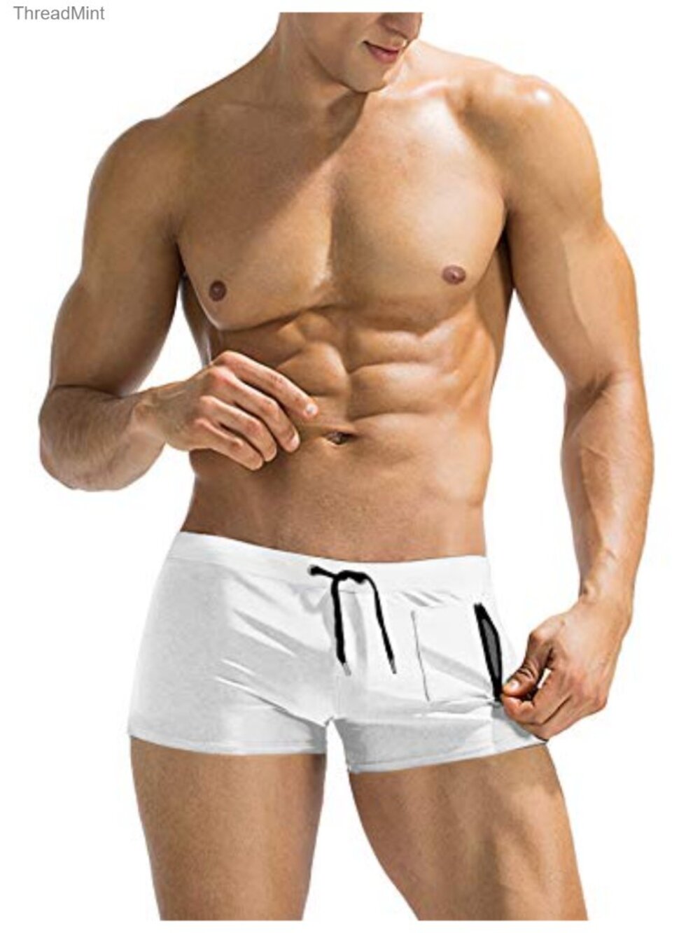 Mens Quick Dry Swim Trunks Slim Fit Briefs Board Shorts Beachwear